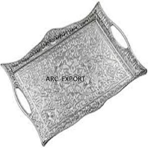 Bandeja para servir de Metal dorado, artículos con estilo hechos con alambre, artículos de estilo de diseño grande, nuevos y modernos suministros de bandeja de diseño de decoración elegante - Product Image 2