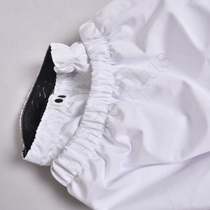 Pantalon de ski baggy blanc léger pantalon de neige grande taille imperméable 100% polyester avec taille réglable et poches zippées - Product Image 6