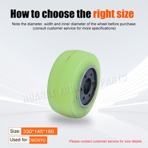 Piezas de repuesto para carretilla elevadora NICHIYU, rueda motriz, 6 agujeros, 330*145*180 para FBR15/<span class=keywords><strong>TCM</strong></span>/SHINKO REACH TRUCK - Product Image 2