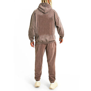 Chándal de lavado ácido de la mejor oferta para hombre, chándal de estilo de invierno transpirable de Color sólido personalizable de alta calidad para hombre - Product Image 2