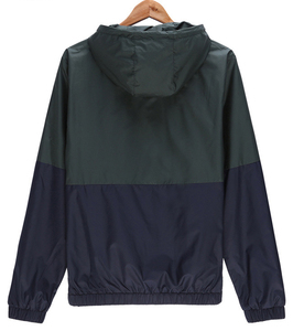 Veste de mode sur mesure en gros pour hommes, veste coupe-vent respirante noire à capuche imperméable pour hommes, streetwear - Product Image 5