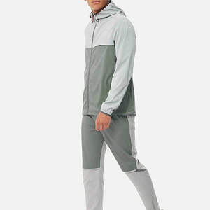 Streetwear Sublimation <b>Printing</b> Windbreaker Nylon Patchwork <b>Hoodie</b> Sweatpants Sets Heavyweight Windproof Casual Customizable - Product Image 1