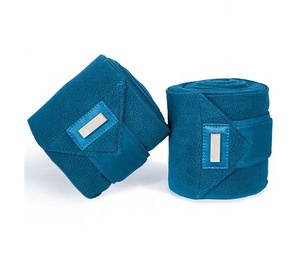 ชุดผ้าพันแผลสำหรับขี่ม้าผ้าฟลีซเนื้อนุ่มและหนา4ชิ้นให้ความอบอุ่นม้าอุปกรณ์สำหรับขี่ม้า - Product Image 2