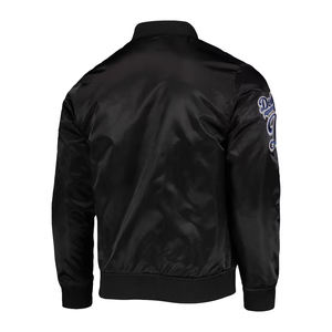 Customizable High Quality Eco-Friendly <b>Vintage</b> Satin <b>Varsity</b> <b>Jacket</b> Breathable Polyester Woven Plus Size Option Team Sports Club - Product Image 5