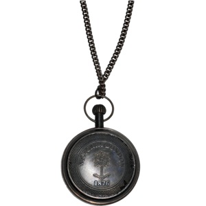 Reloj de bolsillo con acabado antiguo náutico de latón con llavero, reloj de cuarzo para examen, reloj para acampar, senderismo, supervivencia, resistente al agua, producto superior - Product Image 3