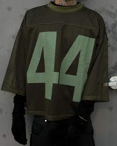 Camiseta de Fútbol Americano de Alta Calidad, Personalizada, Moderna, Corta, Retro, Holgada, de Malla, Modelo MS-AF-1541 - Product Image 1