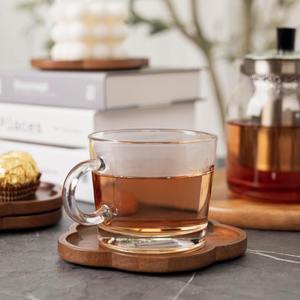 Almohadilla para bebidas posavasos de madera para tazas de té manteles individuales al por mayor posavasos de madera natural logotipo impreso personalizado a pedido - Product Image 4