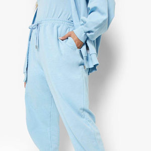 Conjunto Deportivo Informal de Invierno para Mujer, Color Liso, Nuevo, Personalizado, de Algodón/Poliéster, con Capucha y Forro Polar - Product Image 3