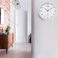 Horloge murale automatique à quartz Monzana à grands chiffres, 31 cm, radio-pilotée, design analogique minimaliste, plastique, salon