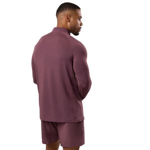 Camiseta Deportiva de Algodón Transpirable y Elástica con Cuello Alto y Cierre de 1/4 para Hombre, Ideal para Entrenamiento en el Gimnasio y Deportes - Product Image 2