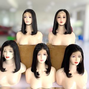 Peluca de corte de capa pelucas de cierre recto sedoso de 100% cabello humano vietnamita cabello humano real - Product Image 5