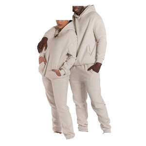 ชุดวอร์มผ้าคอตตอนสำหรับผู้ชายชุดวอร์มผ้าฟลีซชุดวอร์มฤดูหนาวชุดวอร์มแบบสวมหัวโอเวอร์ไซส์ใส่สบายๆ - Product Image 3