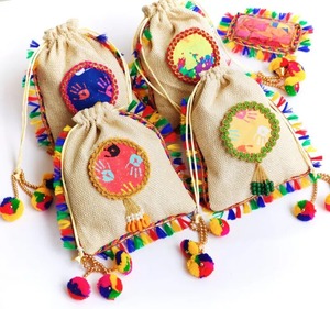 Indian Potli Drawstring Bag Holi Gift <b>Hamper</b> for Chinese New Year Return Gift Guest Indian Wedding Favor Eid Gifting Idea - Product Image 1