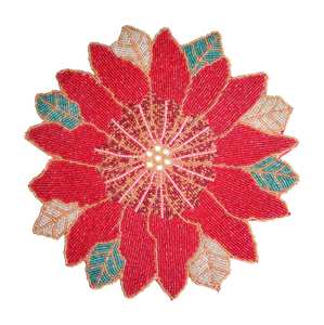 Tableware Beaded Round Placemat for <b>Dining</b> <b>Table</b> Mats Handmade Beaded 13x13 Placemat Decorative <b>Runner</b> for Wedding Embroidered - Product Image 6