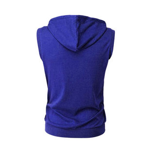 เสื้อมีฮู้ดแขนกุดพิมพ์ลายสำหรับผู้ชายเสื้อออกกำลังกายแบบลำลอง - Product Image 4