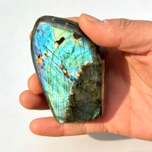Labradorite Naturale Viola Brillante, Forma Libera, Cristallo di Labradorite Nera Luna, Pietra Grande per Scrivania, Collezione e <span class=keywords><strong>Guarigione</strong></span> - Product Image 4