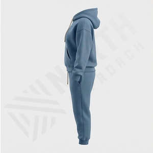 Conjunto Deportivo de Invierno Personalizado para Mujer, Dos Piezas, Pantalones Deportivos con Capucha, 100% Algodón, Transpirable, Ropa Deportiva 2025 - Product Image 3
