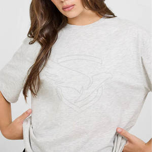 Venta caliente camiseta transpirable camiseta mujer cómoda ropa de calle precio al por mayor camiseta de gran tamaño - Product Image 5