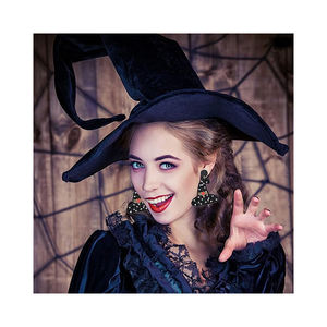 Vente directe d'usine! Meilleur Prix Halloween Noël Géométrique Boucles D'oreilles Or Goutte Accessoires À La Mode Or Anniversaire - Product Image 3