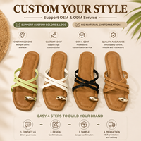Nouvelles sandales plates croisées de style romain moderne 2026, semelle confortable en TPR, chaussures de plage d'été en gros