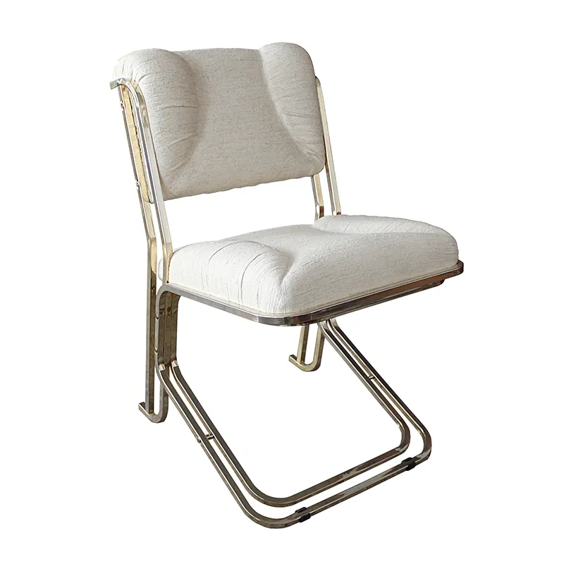 21 वीं सदी के स्वान की कुर्सी फ्रीलिफ कपड़े और साटिन पीतल बनाया गया