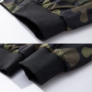 เสื้อแจ็คเก็ตบอมเบอร์ผู้ชายดีไซน์เฉพาะตัว มีฮู้ด กันน้ำ กันลม แห้งเร็ว ระบายอากาศ แขนปกติ รับสั่งทำพิเศษ ลดราคา - Product Image 4