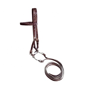 Cabezal de caballo de nailon impreso del fabricante al por mayor con riendas a juego productos para caballos - Product Image 1