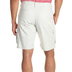 Shorts cargo classiques pour hommes, respirants, 100% coton, taille mi-haute, décontractés, avec fermeture éclair, motif uni, tissage imperméable - Product Image 2