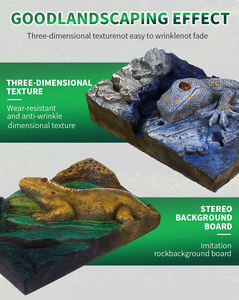 แผ่นรองพื้นสำหรับเลี้ยงกิ้งก่า ขนาด 29x19x9 ซม. ลายหินเหมือนจริง น้ำหนักเบา กันน้ำ ทนทาน ทำจากโฟม EPS 3 มิติ - Product Image 3