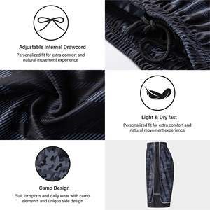 Short d'été respirant personnalisé pour éliminer la transpiration Short de fitness personnalisé Short de basket-ball de plage en polyester Short pour homme - Product Image 6