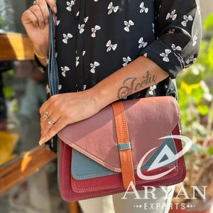 Nouveau sac bandoulière en cuir recyclé multi-couleurs de style occidental, sac à main en cuir de haute qualité, sacs bandoulière latéraux colorés pour femmes - Product Image 1