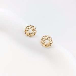 Women's Round Chain <b>Stud</b> <b>Earring</b> Post 925 Sterling <b>Silver</b> 14k Gold Rhodium Plated Loop Hypoallergenic DIY Jewelry Findings Gift - Product Image 3