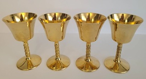 Handmade Brass Wine Goblet Engraved Vintage Chalice Metal Drinking Cup Antique Barware Wedding Gift Decorative <b>Drinkware</b> - Product Image 2