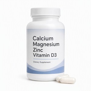 Capsules de calcium, magnésium, zinc et <span class=keywords><strong>vitamine</strong></span> D3 Flourisher, 60 unités, complément alimentaire pour hommes et femmes adultes - Product Image 1