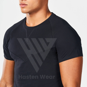 Camisetas de Hombre al por Mayor de Alta Calidad para Verano, Camiseta y Pantalones Cortos de Algodón de Punto, Camisetas con Logotipo Personalizado - Product Image 4