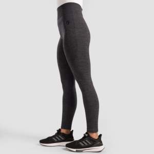 Leggings Power Flex Slim Fit sans couture en tissu tricoté gris - Product Image 5