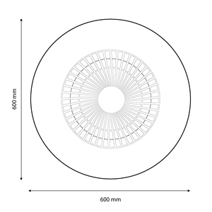Ventilador de techo Invisible para decoración del hogar de 40W con luz, de CC Motor, cuerpo de lámpara ABS, Control remoto, regulable, 60W de potencia, 60X16.6H CM - Product Image 4
