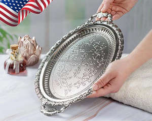 Bandeja de servicio de cuero de lujo moderna Color negro Ideal para té café Hotel restaurante accesorios elegante diseño duradero - Product Image 5