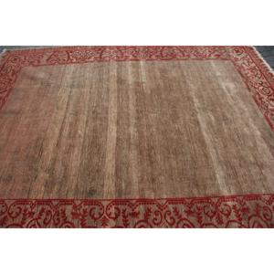 7.9x9.7 ft Vintage Turkish Rug, Oversize Rug, <b>Brown</b> <b>Wool</b> Rug - Product Image 4