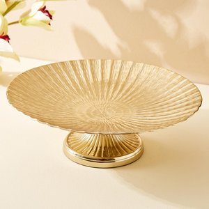 Design attrayant en aluminium plaqué or plateau de service motif simple plaque en métal pour la décoration de fête d'événement - Product Image 6