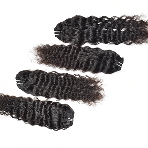 Cheveux Indiens Remy Non Traités Ondulés Naturels Noirs Soyeux Brillants Tissage Double Trame à la Machine 100g Toutes Couleurs Lot de Cheveux - Product Image 3