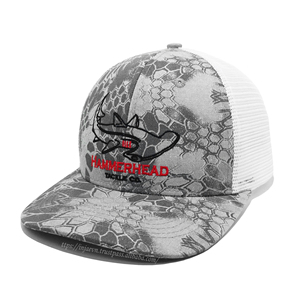 Sombreros de camionero de 6 paneles de alta calidad con logotipo personalizado OEM Sombreros deportivos de malla blanca/camuflaje de ala curva - Product Image 1