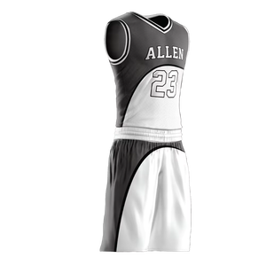 Ensembles d'uniformes de basket-ball réversibles personnalisés pour hommes adultes, été, séchage rapide, respirant, impression personnalisée de nom et de numéro - Product Image 5