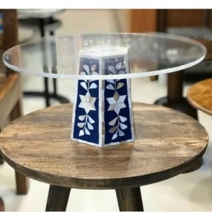 Decoración de mesa de día Eid, soporte de pastel de nácar hecho a mano de lujo, diseño elegante para pasteles de boda y postres de fiesta - Product Image 5