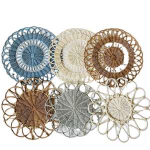 Mantel individual de ratán de estilo vintage de alta calidad al por mayor, cargador de comedor de ratán hecho en Vietnam - Product Image 2