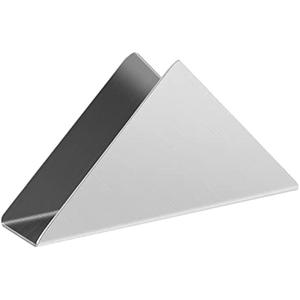 Support de rangement pour serviettes en métal argenté en forme de triangle moderne pour organisateur de table à manger - Product Image 1