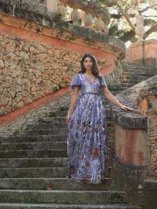 Vestido de Noche Largo de Lujo para Mujer, con Lentejuelas y Flores, Estilo Línea A, Hombros Descubiertos, Diseño Elegante para Fiesta de Celebridades 2025 - Product Image 4