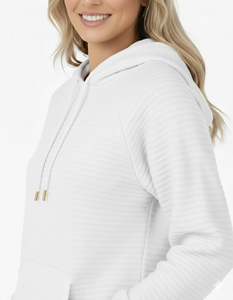Nouveauté sweat à capuche pour femme tenue décontracté automne/hiver 100% coton matériel respirant vêtements d'hiver sur mesure Logo impression OEM - Product Image 6