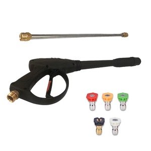 Kit pistol cuci mobil pencuci tekanan tinggi: tongkat perpanjangan baja tahan karat + nosel 5 warna (langsung pabrik) - Product Image 1
