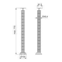 EMUCA Black Hexa Cable Gland Column Plástico para Gestión de Cables y Accesorios Modelo 3025917 España